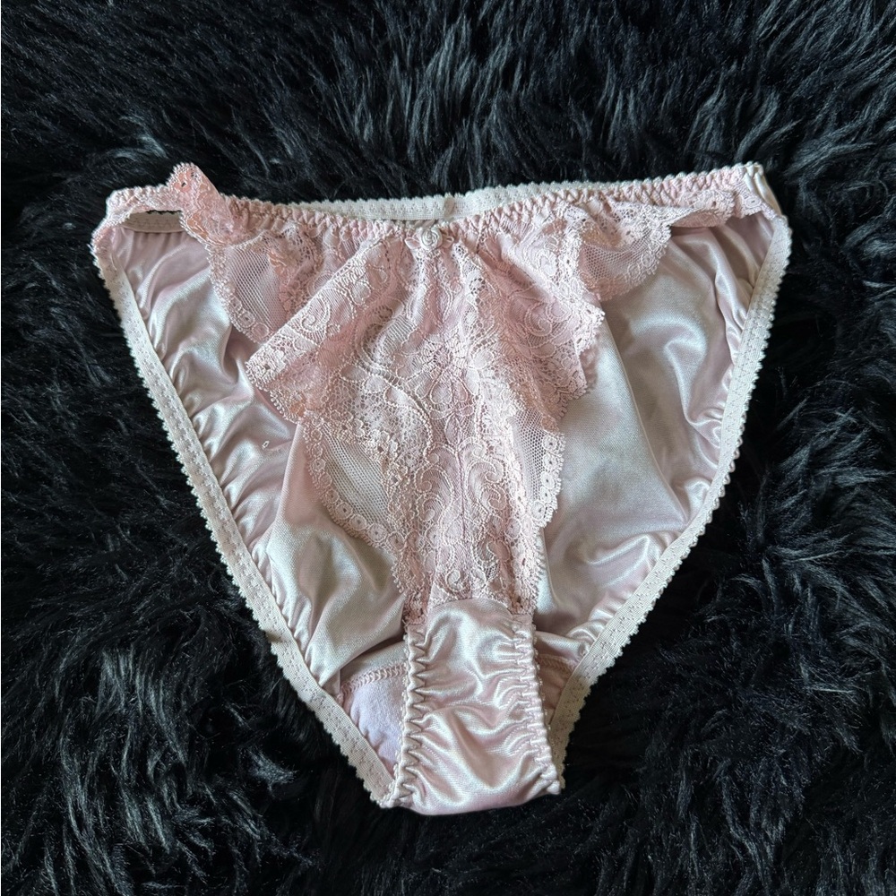Oscar de la Renta Pink Lace Panties vintage
